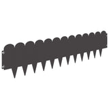 Lawn Edging 10 pcs 103 x 25 cm Steel Black 8008693