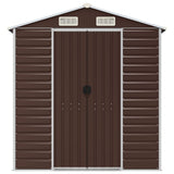 Garden Shed Brown 191x725x198 cm Galvanised Steel 3188271