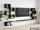Wall-Mounted TV Shelf Black Oak 180 x 15 x 94 cm 8012293