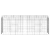 Rabbit Cage Silver 200 x 78 x 78 cm Galvanised Steel 42019233