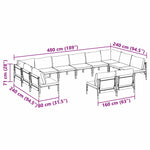 Garden Sofa Set Anthracite Steel 3379020