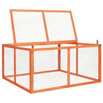 ZNTS Rabbit Hutch 124x120x60 cm Solid Firwood 170876