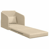 Sofa Bed Cream 65 x 80 x 83 cm Fabric 4106643