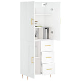 Highboard White 69.5x34x180 cm Engineered Wood 3196003