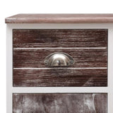 Sideboard with 10 Drawers Brown 113x30x79 cm Wood 284174