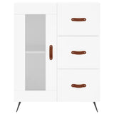Highboard White 69,5x34x180 cm Engineered Wood 3198569
