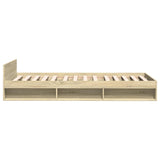 Bed Frame with Drawer without Mattress Sonoma Oak 100x200 cm 3280792