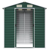 Garden Shed Green 191x130x198 cm Galvanised Steel 3188231
