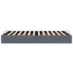 Ottoman Bed Frame No Mattress Dark Grey Double Velvet 3311001