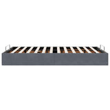 Ottoman Bed Frame No Mattress Dark Grey Double Velvet 3311001