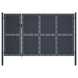 Garden Gate Steel 350x200 cm Anthracite 144540