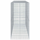 Gabion Basket with Cover 350x100x200 cm Galvanised Iron 3295230