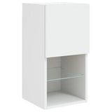 6 Piece TV Wall Units with LED White Engineered Wood 3216704