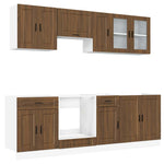 ZNTS 8 Piece Kitchen Cabinet Set Kalmar Brown Oak Engineered Wood 3314848