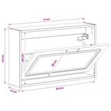 Wall-Mounted Shoe Cabinet UTRECHT 71 x 17 x 43 cm Black 897726
