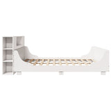Bed Frame without Mattress White 180x200 cm Super King Solid Wood Pine 3323759