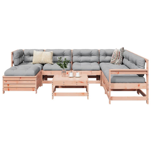 ZNTS 8 Piece Garden Sofa Set Solid Wood Douglas Fir 3250598