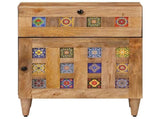 Bedside Cabinet Natural 50 x 33 x 60 cm Solid Mango Wood 4018268
