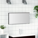 Mirror Black oak 80 x 37 cm Glass and Engineered Wood 863308