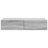 Wall Shelf with Drawers Grey Sonoma 80x33x17 cm Engineered Wood 859982
