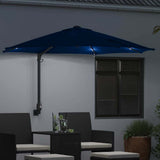 Garden Parasol 248 x 248 x 148 cm Polyester and Steel Azurblau 42003250