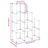Storage Cube Organiser Black PP Plastic, Steel Medium Lightweight 340547