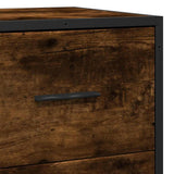 ZNTS Sideboard Smoked Oak 68x35x76 cm Engineered Wood and Metal 848981