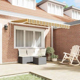 Retractable Awning Yellow 350 x 200 cm Fabric 3329707