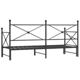 Daybed with Trundle without Mattress Black 80x200 cm Steel 4104673