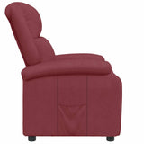 Recliner Chair Wine Red Faux Leather 340173