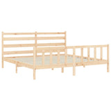 Bed Frame without Mattress 200x200 cm Solid Wood Pine 3192056