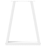 Dining Table Legs V-Shape 2 pcs White 60x cm Steel 4012565