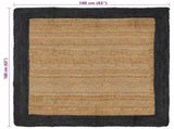 Area Rugs Dark Grey 160 x 160 cm Jute 42010693
