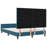 ZNTS Bed Frame Dark Blue 140x200 cm Velvet 3345015