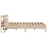 ZNTS Bed Frame without Mattress 150x200 cm King Size Solid Wood Pine 3306144