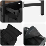 Laundry Basket 2 Compartments with Shelf Brown Oak 859079