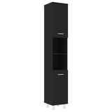 ZNTS 3 Piece Bathroom Furniture Set Black Engineered Wood 3056953