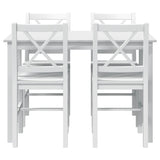 5 Piece Dining Set White 240883