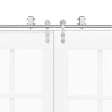Sliding Door Hardware Kit 366 cm Stainless Steel Silver 3295769