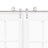 Sliding Door Hardware Kit 183 cm Stainless Steel Silver 3295761