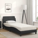 Bed with Mattress "Dover" Black Single Faux Leather 3208490