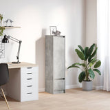 Highboard Concrete Grey 29.5x34x119.5 cm Engineered Wood 861655
