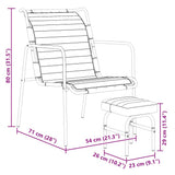 Relaxing Armchair with a Footrest Brown Real Leather 323728