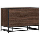 Shoe Bench Brown Oak 80x40x53.5 cm Engineered Wood and Metal 849228