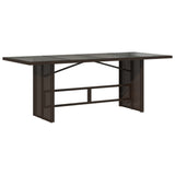 7 Piece Garden Dining Set with Cushions Brown Poly Rattan 3212490