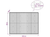 Gabion with 3.5 mm Wire and 5x10 cm Mesh 200x30x200 cm 3462766