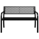 Garden Bench 119 cm Black Steel 4002828