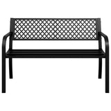 ZNTS Garden Bench 119 cm Black Steel 4002828