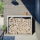 Firewood Rack 100x40x80 cm Stainless Steel 850979