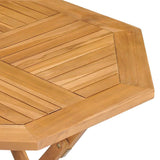 5 Piece Garden Dining Set Solid Teak Wood 3059582